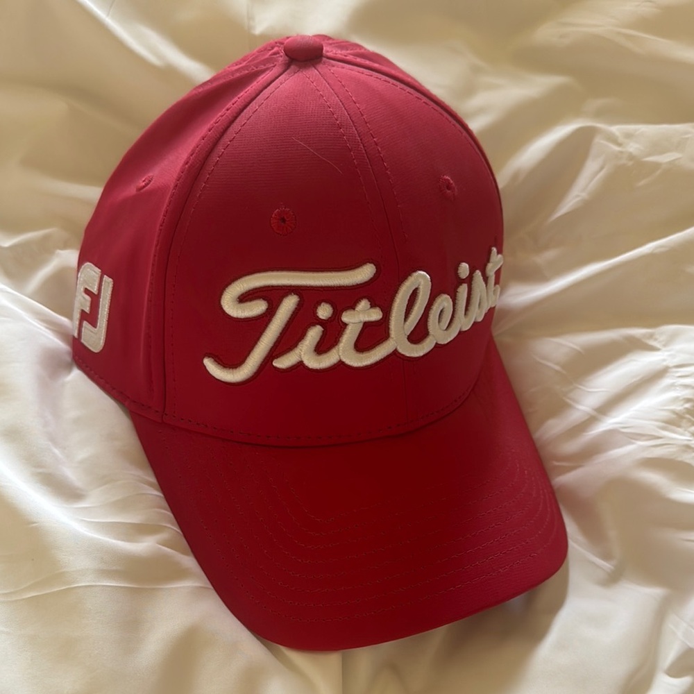 Titleist Bold Red Cap with White Logo